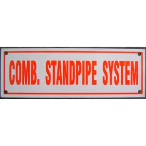 Sign 6"x 2" Combo Standpipe System (100) Min.(1)