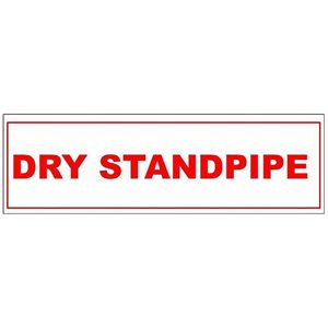 Sign 6"x 2" Dry Stand Pipe (100) Min.(1)