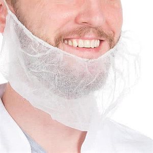 Beard Cover Polypropylene White 1000ct (1)