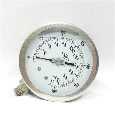 Gauge Liquid Filled 4" 0-400psi Stainless Case (60) Min.(1)