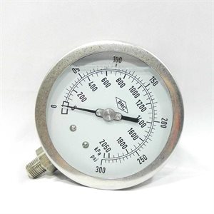 Gauge Liquid Filled 4" 0-60psi Stainless Case (60) Min.(1)