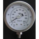 Gauge Liquid Filled Compound -30-0-300psi 4" Stainless Case (12) Min.(1)