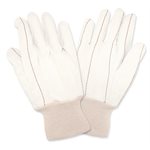 Double Palm 100% Corded Cotton 18oz White Knit Wrist (12) Min.(1)