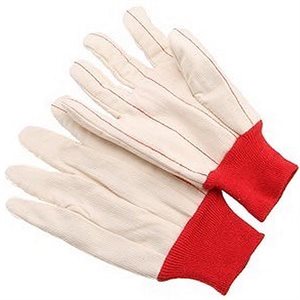 Double Palm Corded Cotton 20oz Red Knit Wrist (12) Min.(1)