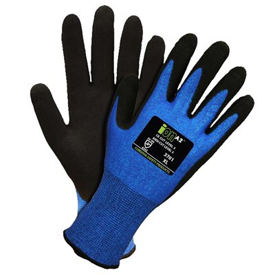 iON Sapphire HPPE Glove Nitrile Palm Sandy Coating Cut Level ANSI A2 Large (144) Min.(1)