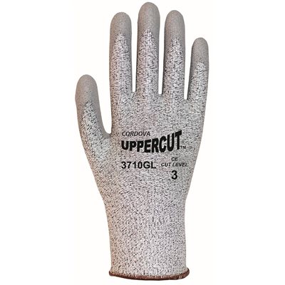 UPPERCUT Salt & Pepper HPPE Glove Polyurethane Palm Grey ANSI Cut Level A2 Large (144) Min.(1)