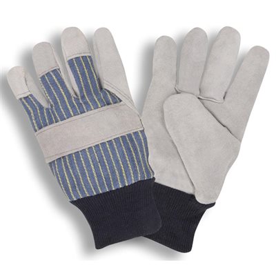 Leather Palm Select Blue Canvas & Blue Knit Wrist Large (6) Min. (1)