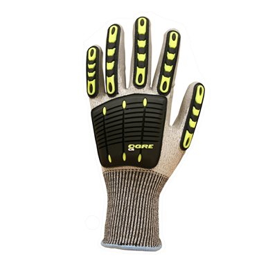 OGRE CR Grey Polyure Grip TPR Fingers HPPE Impact Glove ANSI Cut Level A6 Large (72) Min.(1)