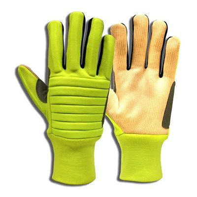 Colossus Canvas Palm, Lime Spandex Padded Back & Fingers Knit Wrist Large (72) Min.(1)
