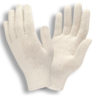 String Knit Medium Wt Natural Glove Large (25) Min.(6)