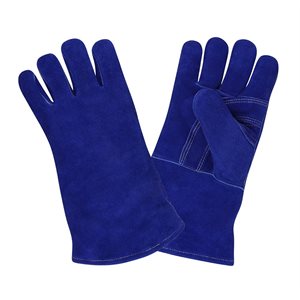 Welders Leather Gloves Blue Side Split Kevlar Sewn Reinforced Palm (6) Min.(1)