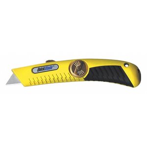 Utility Knive HiVis Yellow Metal Retractable Blade (60) (10)