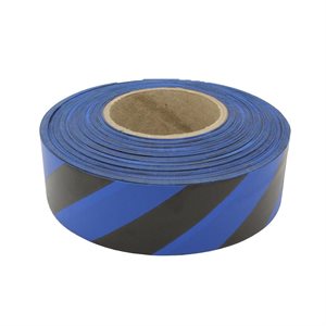Roll Flagging 1-3 / 16"x 300' Striped Blue & Black (144) Min.(12)
