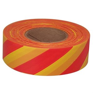 Roll Flagging 1-3 / 16"x 300' Striped Yellow & Red (144) Min.(12)