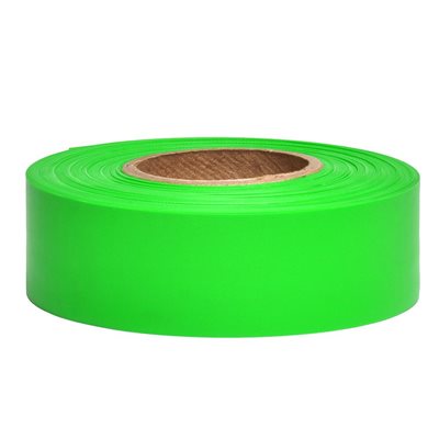 Roll Flagging 1"x 150' Taffeta -10º Green Glo (120) Min.(10)