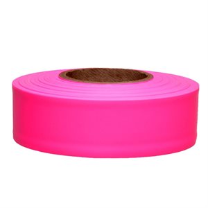 Roll Flagging 1"x 150' Taffeta -10º Pink Glo (120) Min.(10)