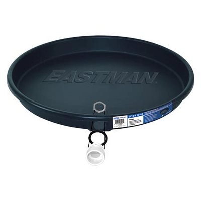 Water Heater Pan 22"ID x 24"OD Plastic Includes Drain Fitting (10) (10)