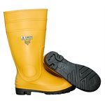 Boots Yellow Lined PVC Steel Toe & Shank EVA Insole Slip-on 16" Tall Size 13 (6) Min.(1)