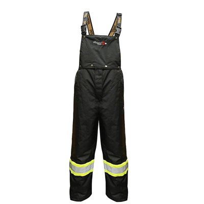Viking Overalls PRO 3907FR Insulated BLK 300D Ripstop Fabric FR Treated & HiVis Reflex Large