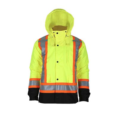 Viking Jacket / Vest 6328 7N1 Insulated Yellow 300D Ripstop Fabric HiVis Reflex Large