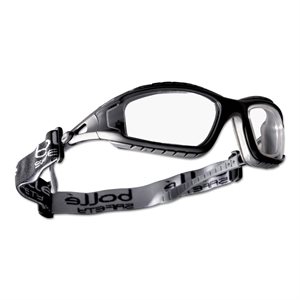 Bolle Tracker Safety Glasses Clear Lens Anti-Fog Rubberized Eye Seal Adj.Strap (12) Min. (1)