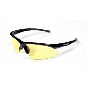 Safety Glasses Catalyst Amber Lens Black Frame (120) Min.(12)