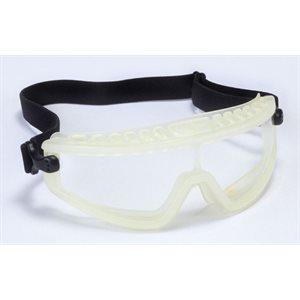 Dust Goggles Adjustable Strap Clear Indoor / Out Anti-Fog Flexible Nylon Frame Z87.1 (120) Min.(12)
