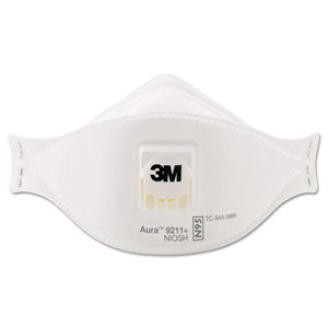 3M 9211+ N95 Particulate Mask with Valve Double Strap 10ct (8) Min. (1)