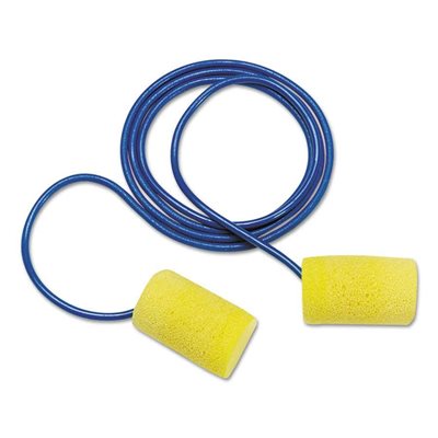 Ear Plugs 3M E-A-R 29db Yellow Foam with Cord 100 Pair Box (1000) Min.(1)
