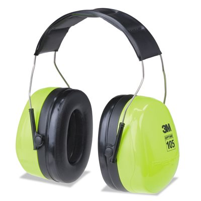 Muffs 3M PELTOR H10A Optime 105 Hearing Protection 30db Over head Twin Cup (10) Min. (1)