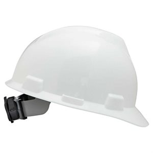 MSA Cap Style Hard Hat White V-GARD 475358 Fas-Trac III Suspension (20) Min. (1)
