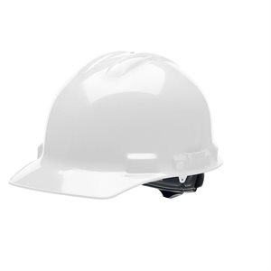 Cap Style Hard Hat White with Ratchet 6-point Suspension (20) Min.(1)