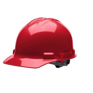 Cap Style Hard Hat Red with Ratchet 6-point Suspension (20)