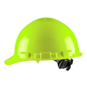 Cap Style Hard Hat Vented Hi-Viz Green with Ratchet 4-point Suspension (20) Min.(1)