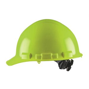 Cap Style Hard Hat Hi-Viz Green with Ratchet 6-point Suspension (20)