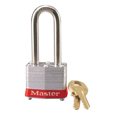 Master Lock 2" Padlock Laminated Steel Red Bumper (100) Min. (6)
