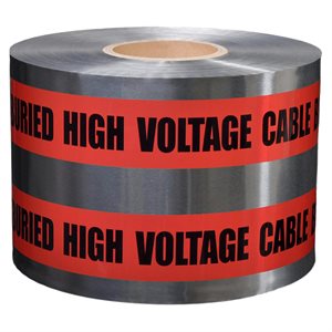 Tape Detectable Red 6"x 1000' Electrical Line Buried Below (4) Min.(2)