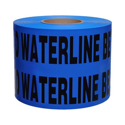 Tape Non Detectable Blue 6"x 1000' Waterline Buried Below (4) Min.(4)