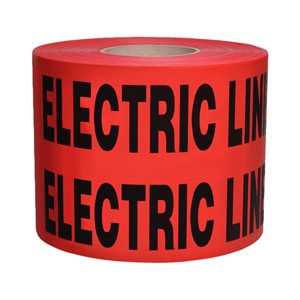 Tape Non Detectable Red 6"x 1000' Electrical Line Buried Below (4) Min.(4)
