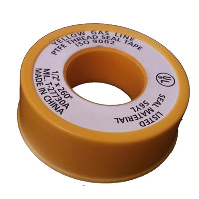 1 / 2" x 520" Yellow Gas UL HD Thread Seal Tape (500) Min.(100)