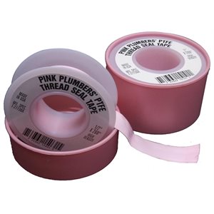 1 / 2" x 260" Pink USA Thread Seal Tape (144)