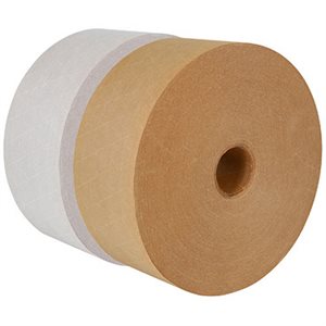 Water Activated Tape 70mm x 450' White Reinforced HYDRO (Medium Duty) 10 Count