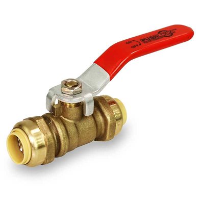Push-Fit Ball Valve 1" Full Port 200WOG UPC Approved Lead Free